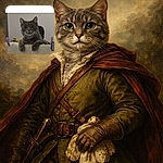 A wide-eyed gray cat peers over a chunky knitted blanket like a tiny landlord inspecting rent — paws draped over the edge, whiskers on high alert, and a screenshot UI ('Votre avis' and URL bar) intruding at the top/right. Cozy, slightly grainy, and utterly unimpressed.