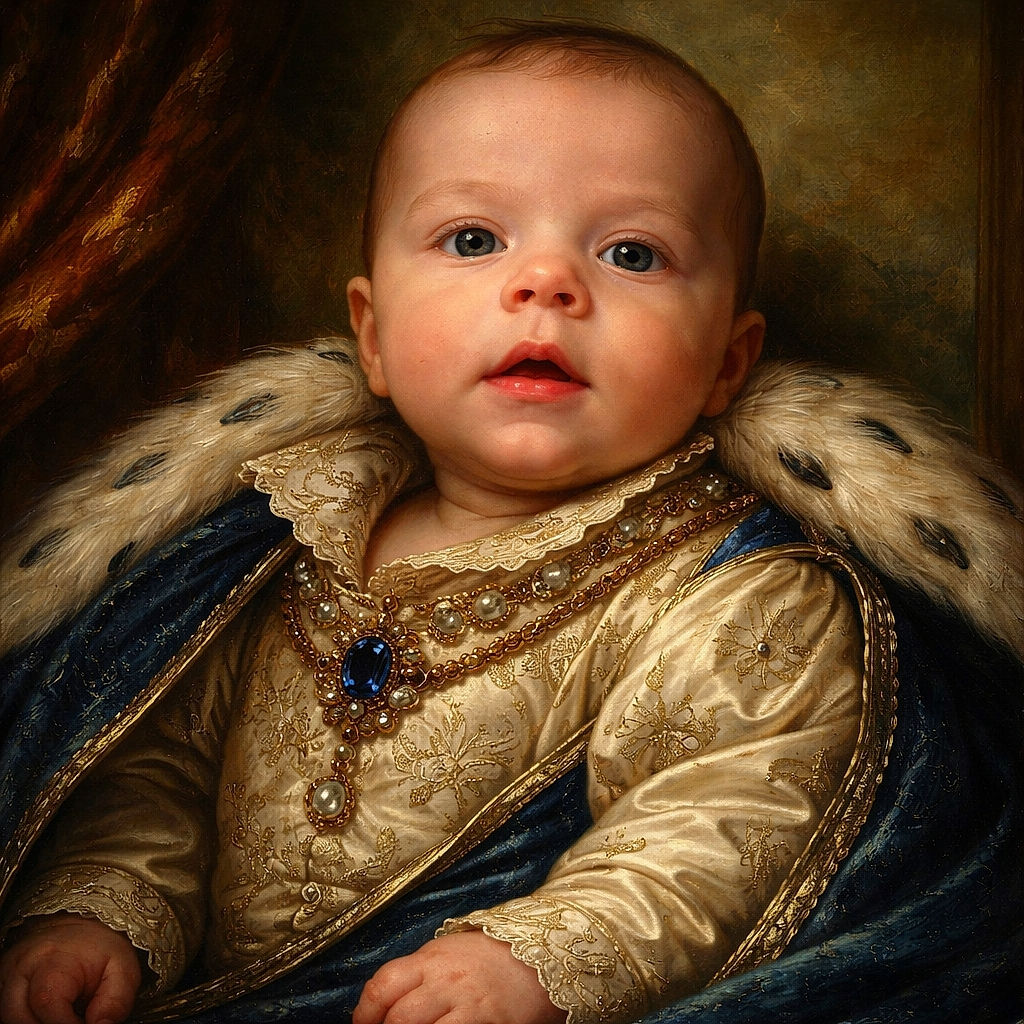 A curious baby wearing a bib that says 'Little Boss' lounges comfortably in a cushioned car seat, with wide eyes and a slightly open mouth as if pondering the mysteries of the universe or demanding a snack.