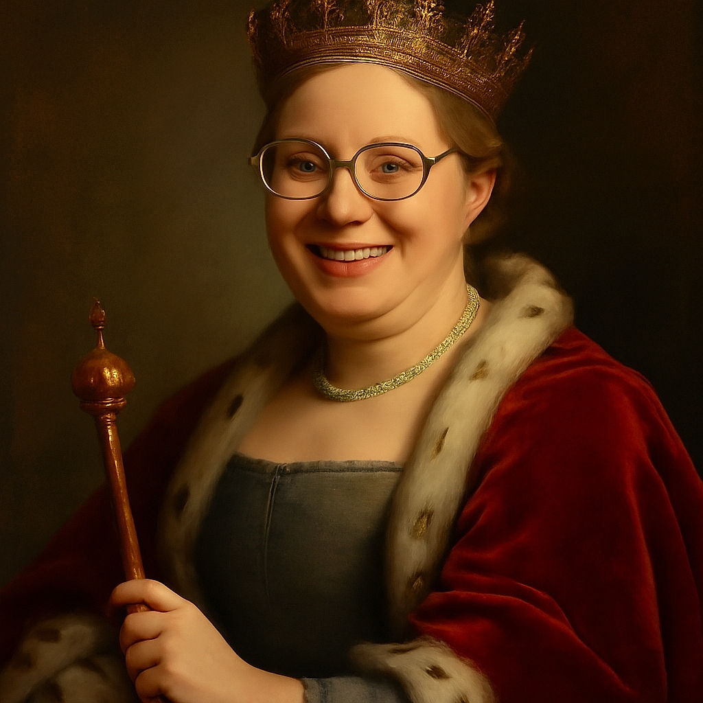 A joyful selfie featuring a smiling woman with stylish glasses and a happy baby wearing a bib that says 'little MAINEr', both radiating warmth and happiness in a cozy indoor setting.