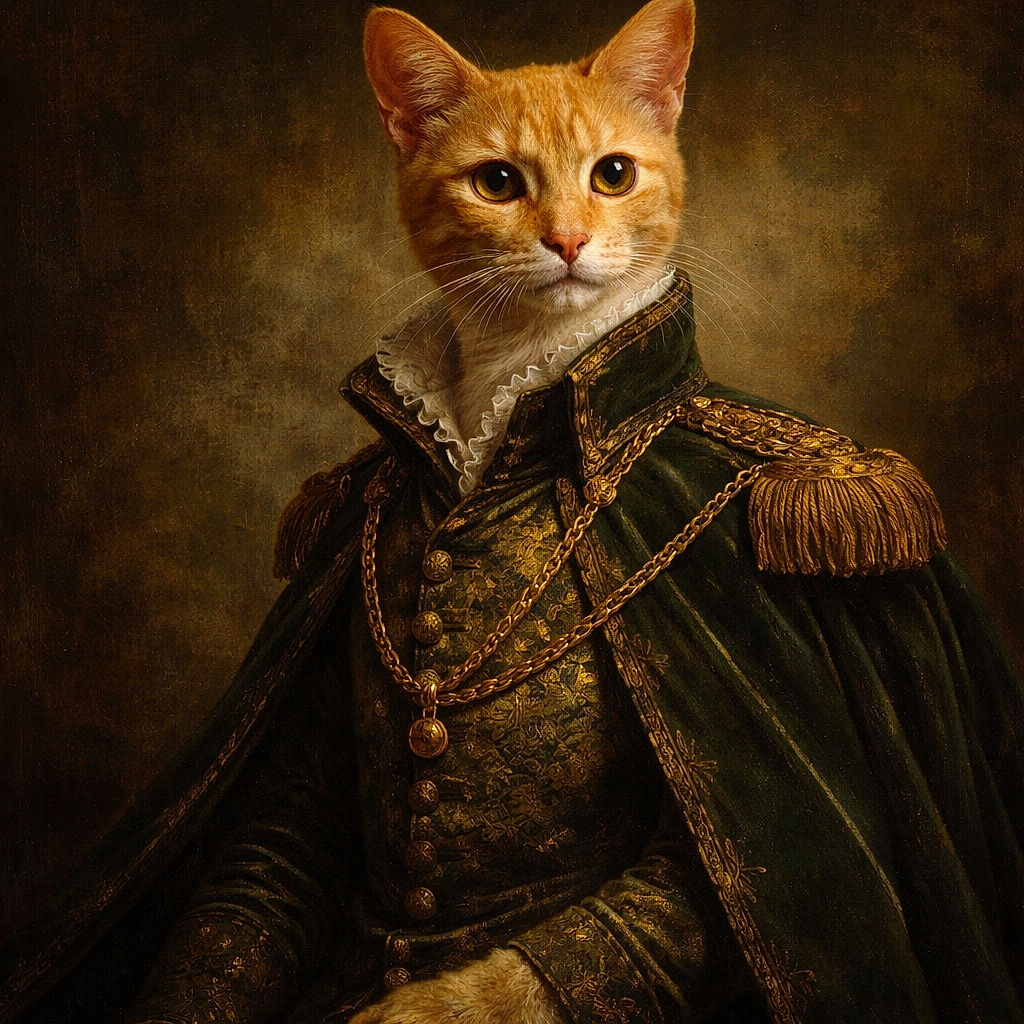 A sun-loving orange tabby has claimed the warmest patch of floor like a tiny, furry sunbeam connoisseur — ears perked, whiskers alert, tail curled perfectly for maximum coziness.