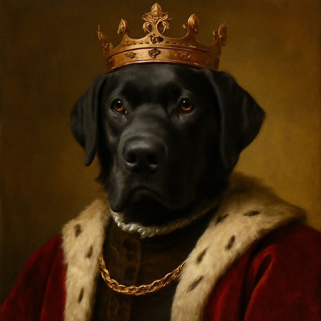 An adorable close-up of a black dog's face, focusing on its shiny nose and soulful eyes, with a soft wooden floor background.
