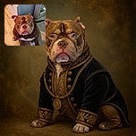 A wonderfully serious bulldog stares into the camera like a tiny, wrinkly security guard who has just discovered an extremely suspicious photographer. Its oversized head, folded ears, wide eyes, and white chest patch make it look both majestic and mildly offended, posed indoors on a warm wood floor beside a gray rug and furniture.