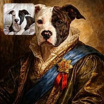 A charming dog with a unique half-black, half-white face lounges comfortably on a geometric-patterned cushion, looking directly at the camera with soulful eyes. The cozy background and soft lighting add to the warm, homey feel of the photo, while the social media interface elements frame the image.
