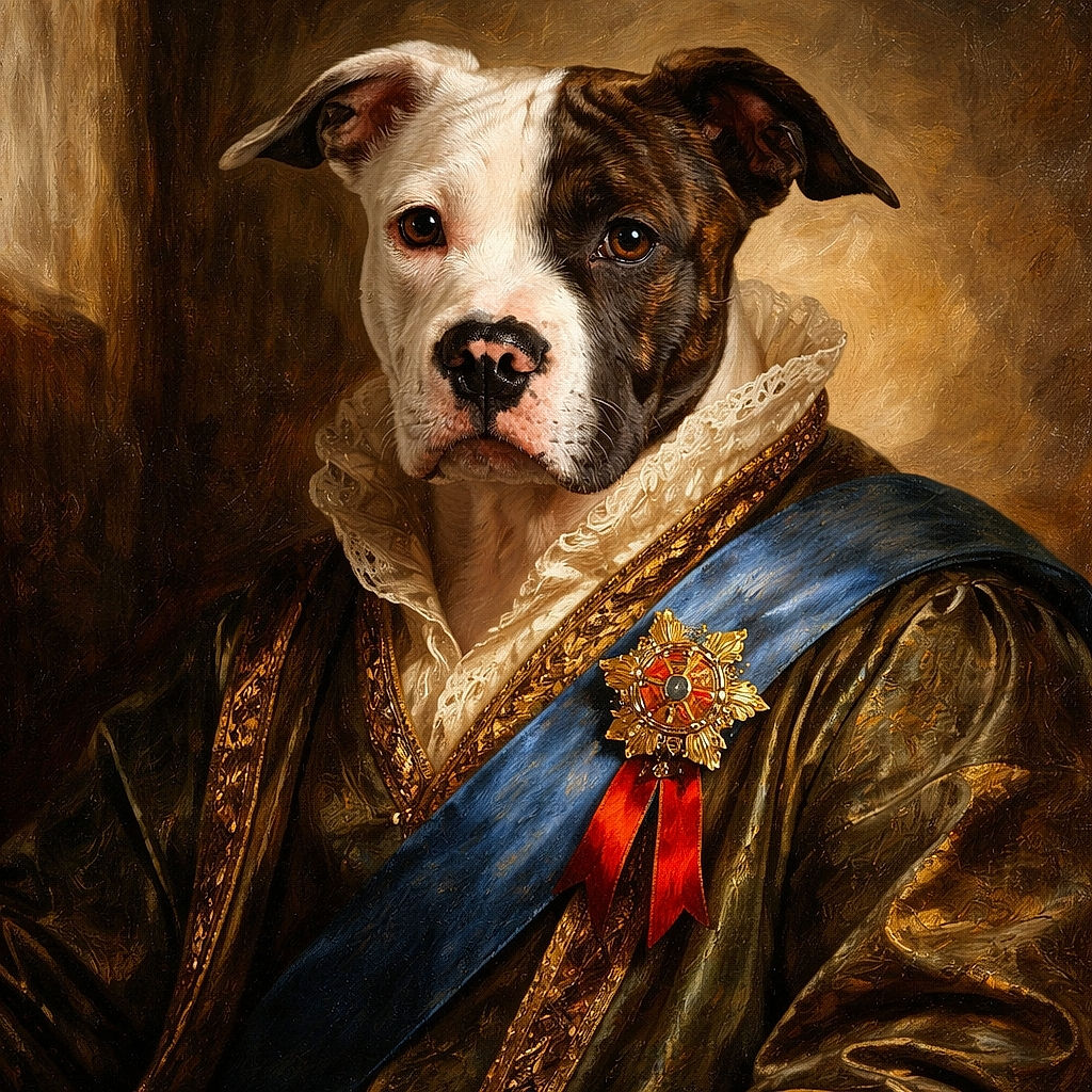 A charming dog with a unique half-black, half-white face lounges comfortably on a geometric-patterned cushion, looking directly at the camera with soulful eyes. The cozy background and soft lighting add to the warm, homey feel of the photo, while the social media interface elements frame the image.