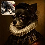 A close-up shot of a sleepy dog lying down on a textured couch, with soft lighting highlighting its expressive eyes and fluffy paw, surrounded by cozy cushions in the background.