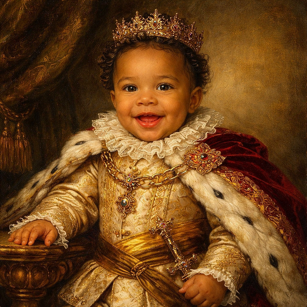 A delighted baby grins up at the camera, bundled in an orange sweatshirt that proudly says 'BREAK THE RULES', sprawled on a plush blue blanket. The eyes sparkle, tiny hands wave, and a soft toy peeks out — cozy chaos and pure joy in one snapshot.