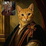 An orange tabby cat gazes up at the camera like a tiny, wide-eyed supervisor checking whether dinner is on schedule. Its bell collar adds extra charm, while the wooden floor, scratching post, and cozy home setting frame the feline portrait. The visible phone branding and timestamp are camera metadata rather than a user-added overlay.