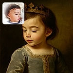 A close-up side profile of a young child with soft, smooth skin and dark hair, looking downward with a calm and thoughtful expression, surrounded by a dreamy, softly blurred background.