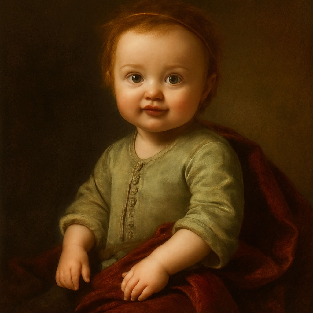 A cute 10-month-old baby with wild hair sits in a crib wearing a light green shirt and dark shorts, sporting oversized textured navy blue shoes, with a playful expression and a milestone badge on the lap.