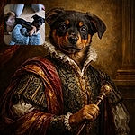 A mischievous black-and-tan puppy flopped on its back clutching a fluffy stuffed toy, giving the camera a guilty-but-adorable side-eye while human knees and a hand hover nearby — hardwood floor, casual chaos, and maximum cuddle potential.