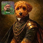 A fluffy, curly-haired puppy with big, soulful eyes stands on a patch of green grass, looking up with an innocent expression. The background is a mix of grass and dirt, and the puppy wears a bright neon green collar. The text overlay humorously reads 'he grass', adding a funny twist to the scene.
