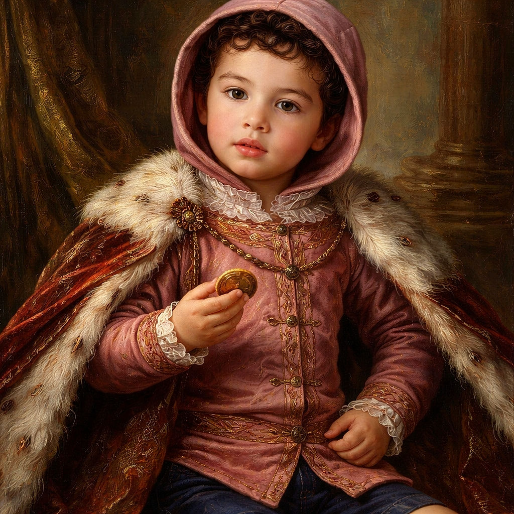 A young child in a pink hoodie sits cross-legged on a plush black couch, munching on a cookie with a slightly curious expression. A geometric patterned pillow and another cookie add cozy vibes to this candid snack time moment.