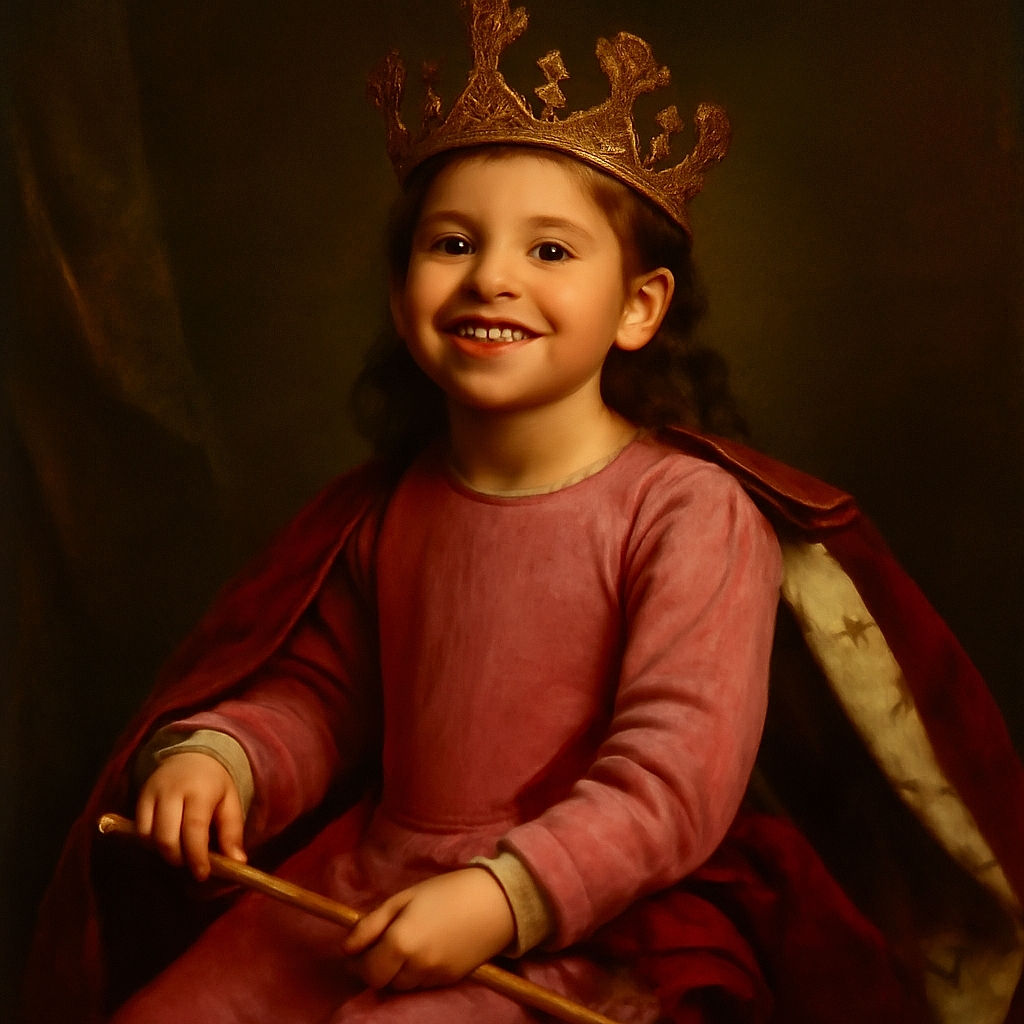 Two adorable kids are squatting in front of a cozy fireplace, one wearing a checkered shirt and jeans, the other in a pink dress and boots, with a festive 'thanksgiving' text sparkling at the bottom and a glittery leaf accent adding holiday cheer.