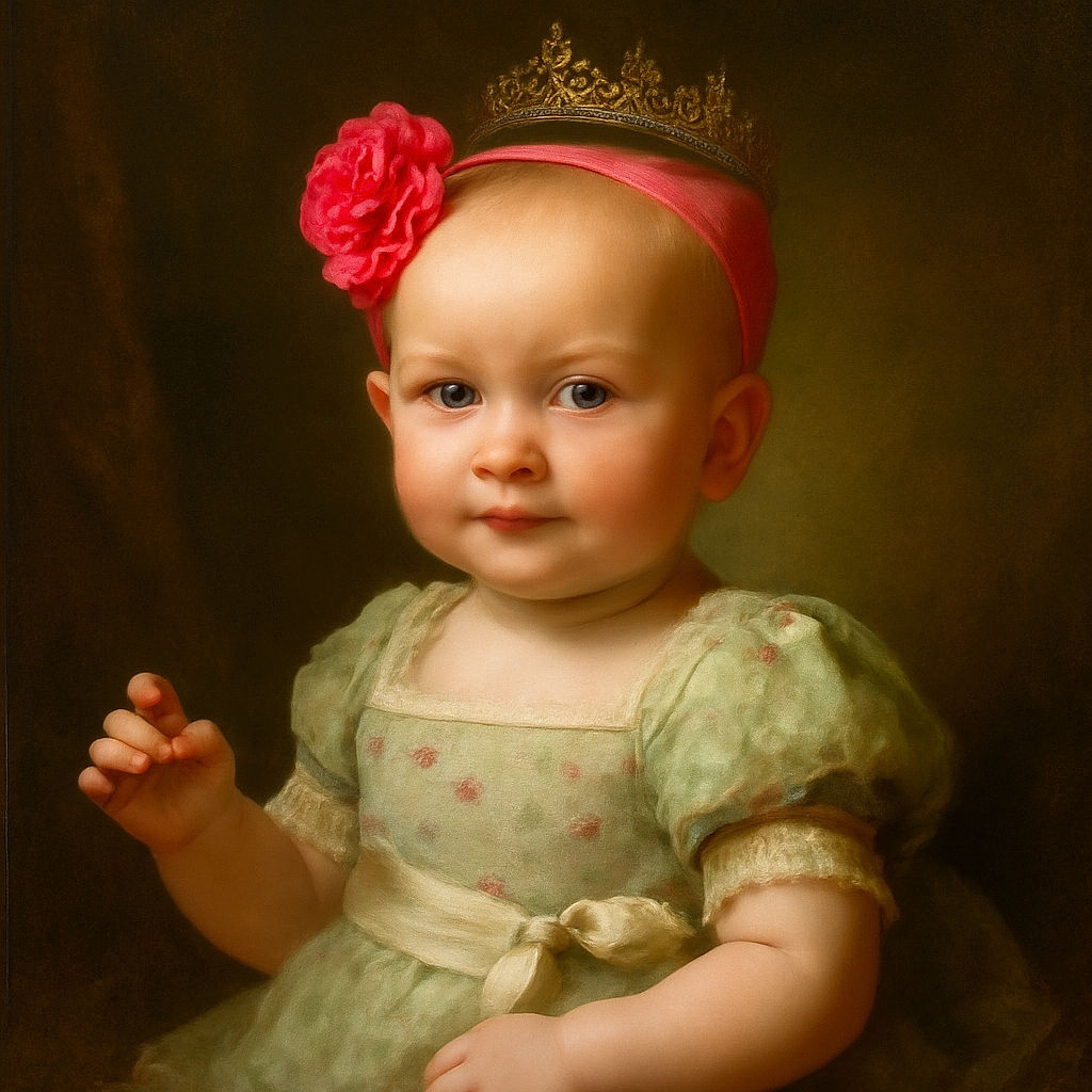 A cute baby girl with a pink headband adorned with a flower sits safely buckled in a car seat, holding a bright blue pacifier toy and a blue cloth, her calm and curious expression capturing a tender moment on a casual day.