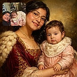 A cozy indoor selfie featuring a smiling older child with glasses and a curious baby dressed in pink, surrounded by comfy furniture and baby gear, capturing a warm family moment.