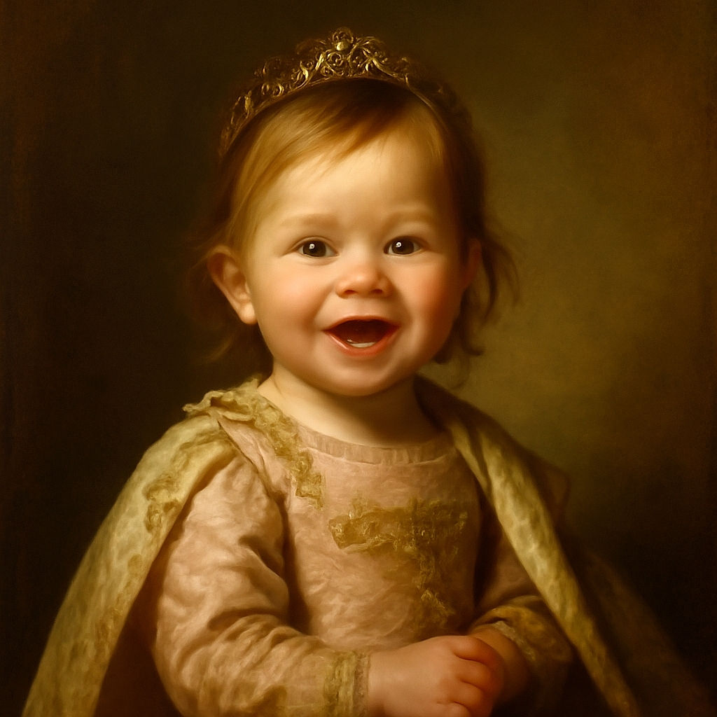 A cheerful collage of two adorable babies smiling widely; the left one wrapped in a floral blanket with bright blue eyes, and the right one with wet hair, possibly after bath time, both radiating pure joy and innocence.