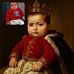 A chubby-cheeked baby in festive Stitch-themed pajamas lounges comfortably on a cozy blanket, looking curiously at the camera with a calm expression.