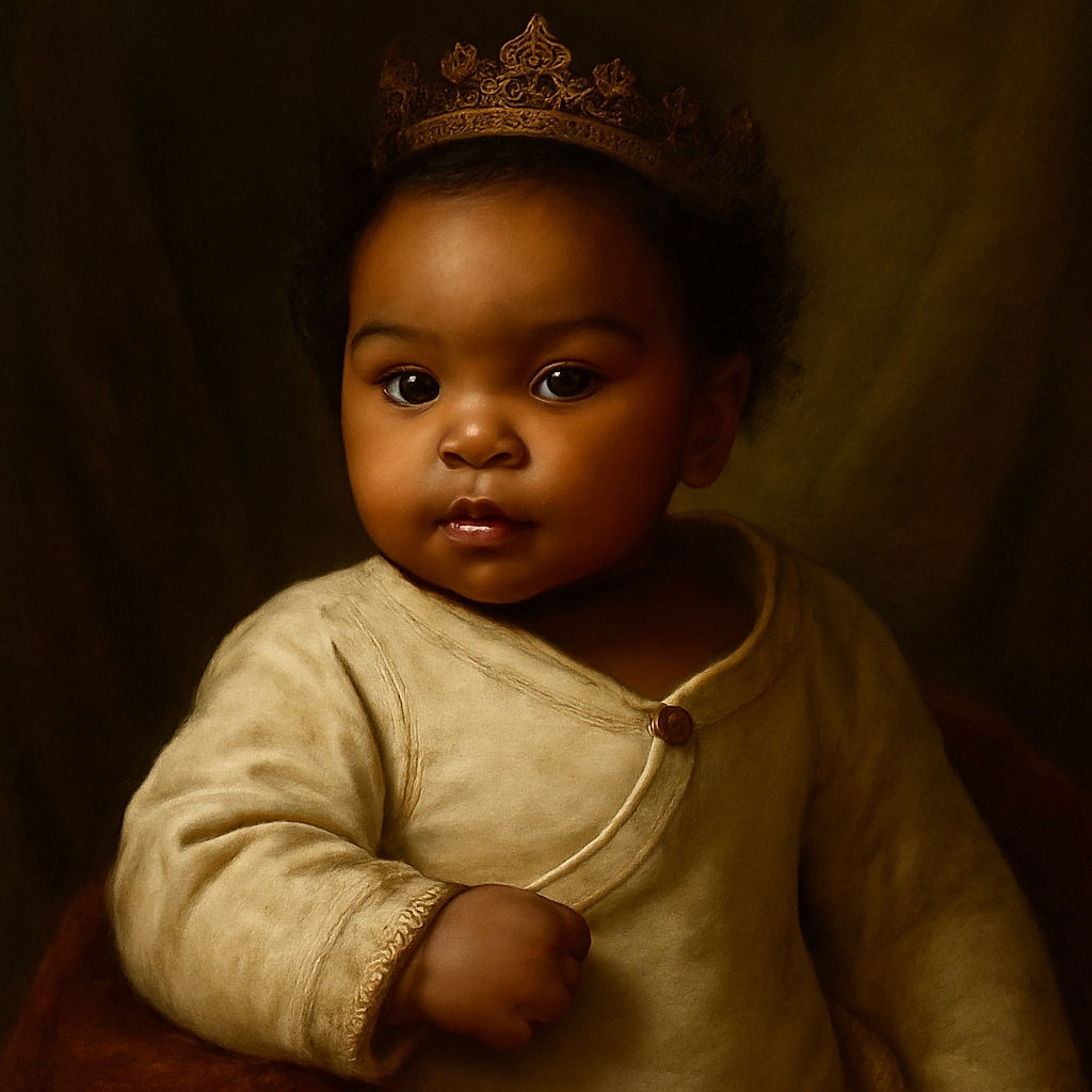 A cute baby lying on a soft pink towel, gazing curiously with big bright eyes, dressed in a cozy cream outfit with delicate pink trim and a playful bunny design, ready to conquer nap time with serious style.