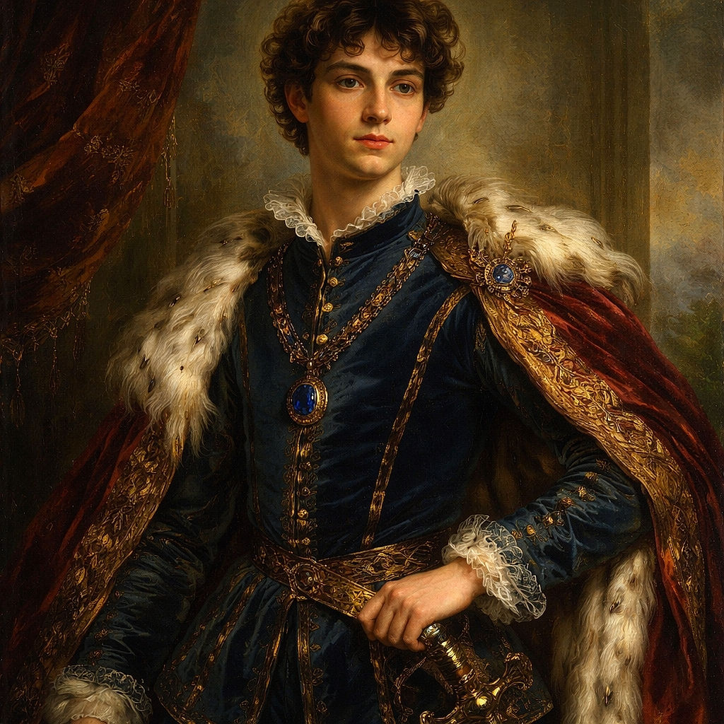 A group of five men and teenage boys proudly pose outdoors in matching blue event shirts, with one holding a trophy. Palm trees and a bright blue sky create a sunny, celebratory backdrop. Their smiles and medals suggest a recent athletic achievement.