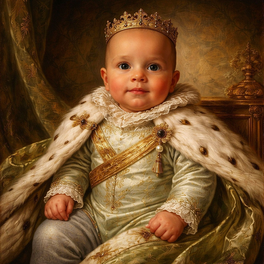 A cute baby comfortably nestled against a leafy-patterned nursing pillow, wearing cozy socks and a bib, looking curiously at the camera with bright eyes and a slight smile, surrounded by soft blankets and pillows.