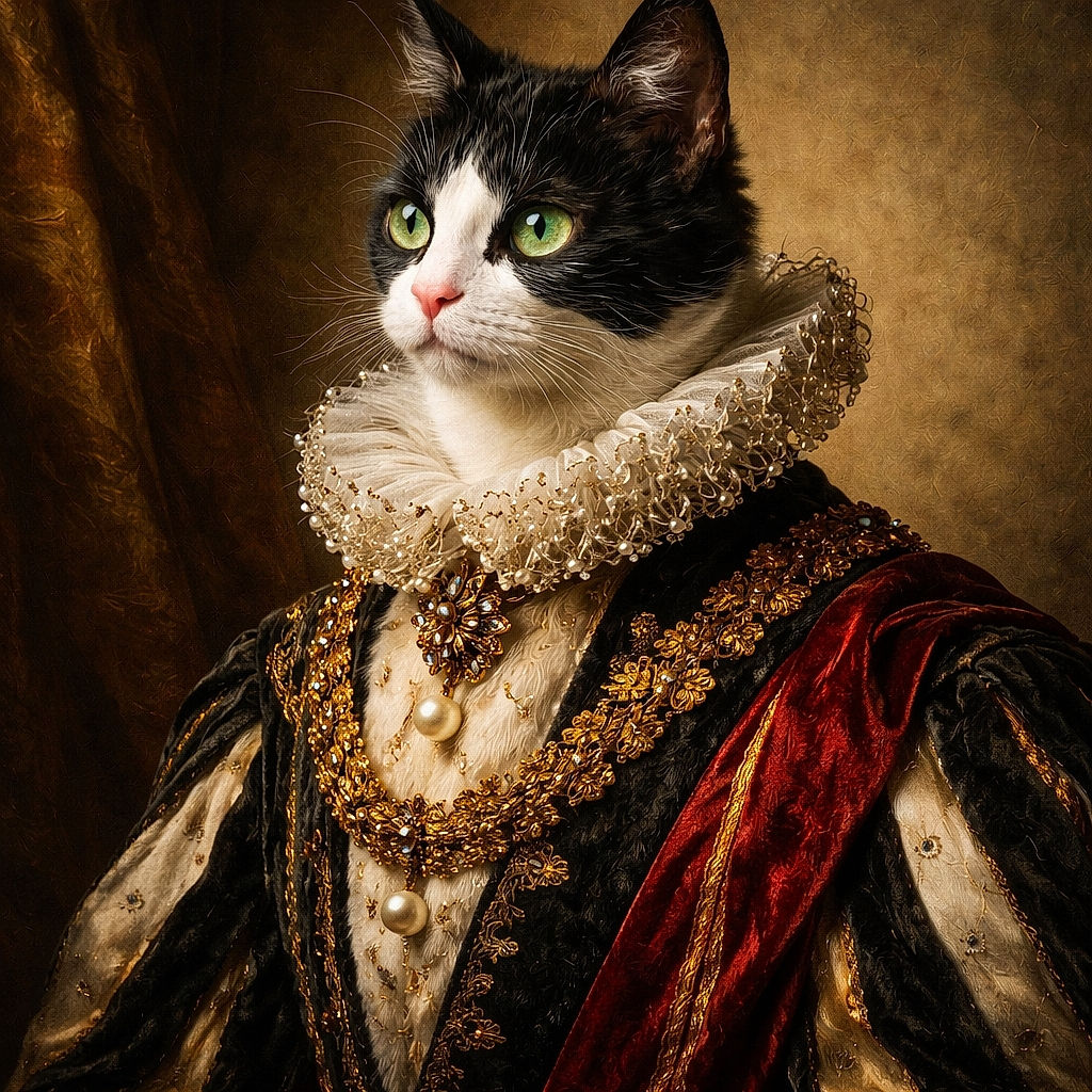 A curious black and white cat is perched by the doorway, one paw resting on a textured black mat, gazing intently outside as if plotting its next adventure or just admiring the great outdoors.