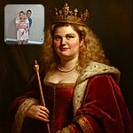A cozy family moment captured indoors with a smiling woman holding a curious baby while a man peeks from behind, all standing against a plain beige wall with warm wooden flooring.