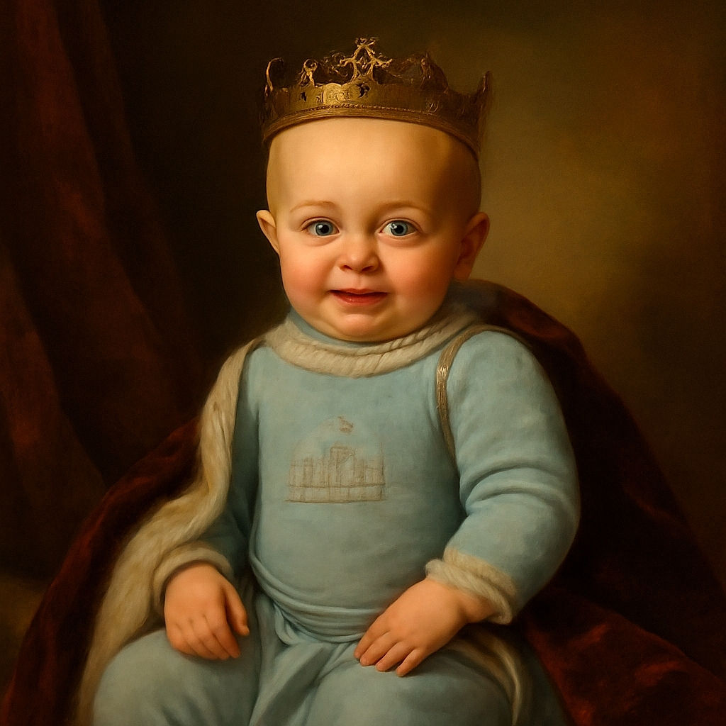 A cheerful baby dressed in cozy blue pajamas is strapped comfortably into a modern baby rocker, flashing a bright smile that could melt the coldest heart. The soft lighting highlights the baby's joyful expression while the background shows a casual home setting with a drying rack and patterned rug.