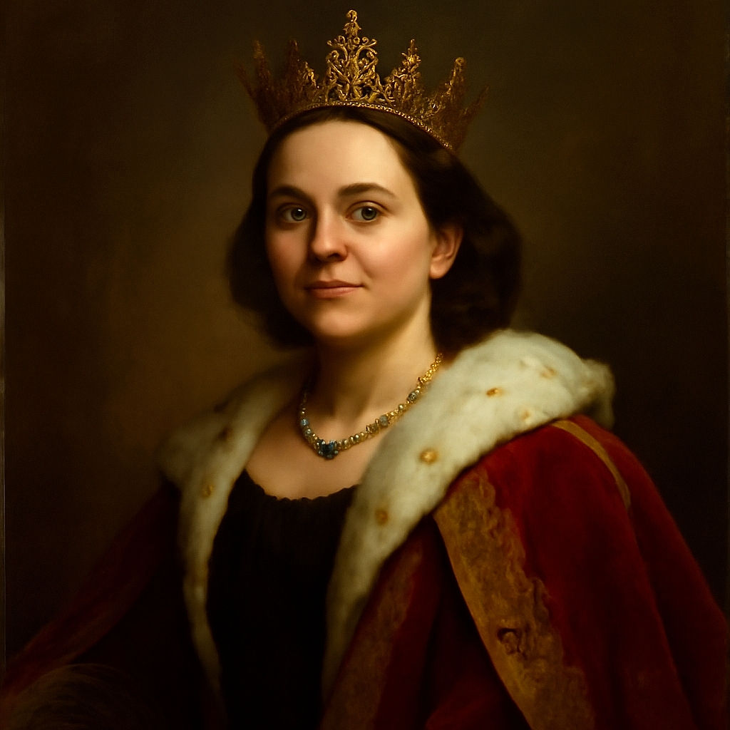 A close-up selfie featuring a woman making a silly face with her tongue out, alongside a toddler with a playful expression and a smudge on their cheek, dressed in a colorful outfit. The image is slightly blurry and has a casual, spontaneous vibe.