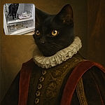 A curious black cat explores the inside of a messy refrigerator, looking slightly confused about the chilly new territory. The fridge shelves are cluttered and stained, adding a humorous touch to the feline's unexpected adventure.