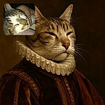 A close-up photo of a content cat snoozing peacefully in someone's arms, with soft fur details and a cozy, intimate vibe.