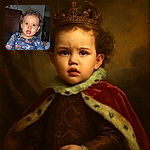 A wide-eyed toddler in playful Halloween-themed pajamas looks surprised or curious, sitting indoors with a slightly cluttered background including water bottles and a rose on a dresser.