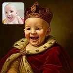 A joyful baby with wide sparkling eyes and a big open-mouthed smile is sitting in a colorful bath seat, splashing water and radiating pure happiness during bath time.