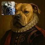 A close-up photo of a sleeping dog with its nose prominently in the foreground, eyes closed peacefully, resting on a soft surface with a wooden floor and some household items blurred in the background.