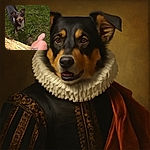 A cheerful dog looks up excitedly from the grassy ground as a tattooed leg rests on a sunlit tree trunk, capturing a candid moment of outdoor companionship and nature vibes.