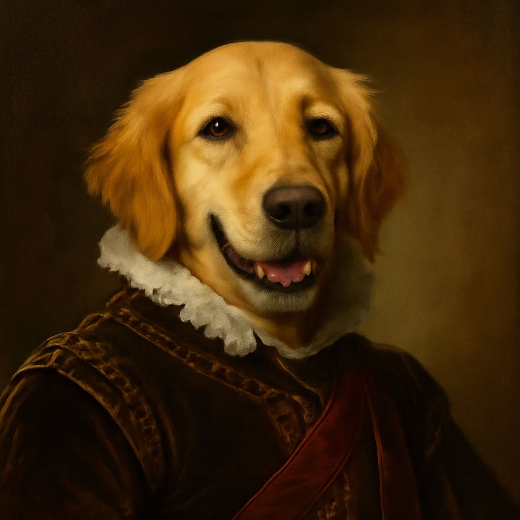 A cheerful golden retriever comfortably lounging on a protective car seat cover in the backseat, sporting a harness and leash, looking content and ready for a ride or adventure.