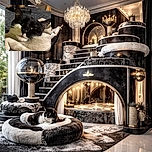 A cozy tuxedo cat wrapped snugly in a soft blanket, looking relaxed and slightly curious with its whiskers and ears sharply in focus against a softly blurred bedroom background.