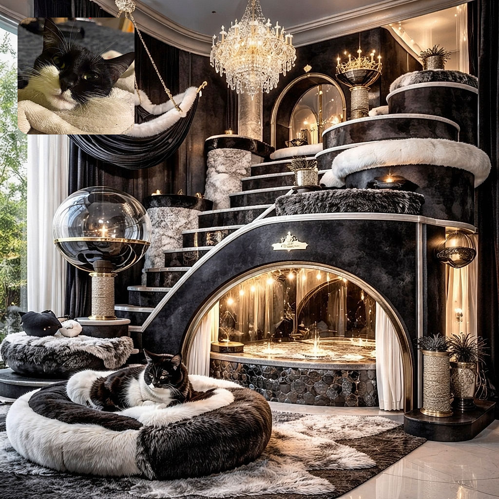 A cozy tuxedo cat wrapped snugly in a soft blanket, looking relaxed and slightly curious with its whiskers and ears sharply in focus against a softly blurred bedroom background.