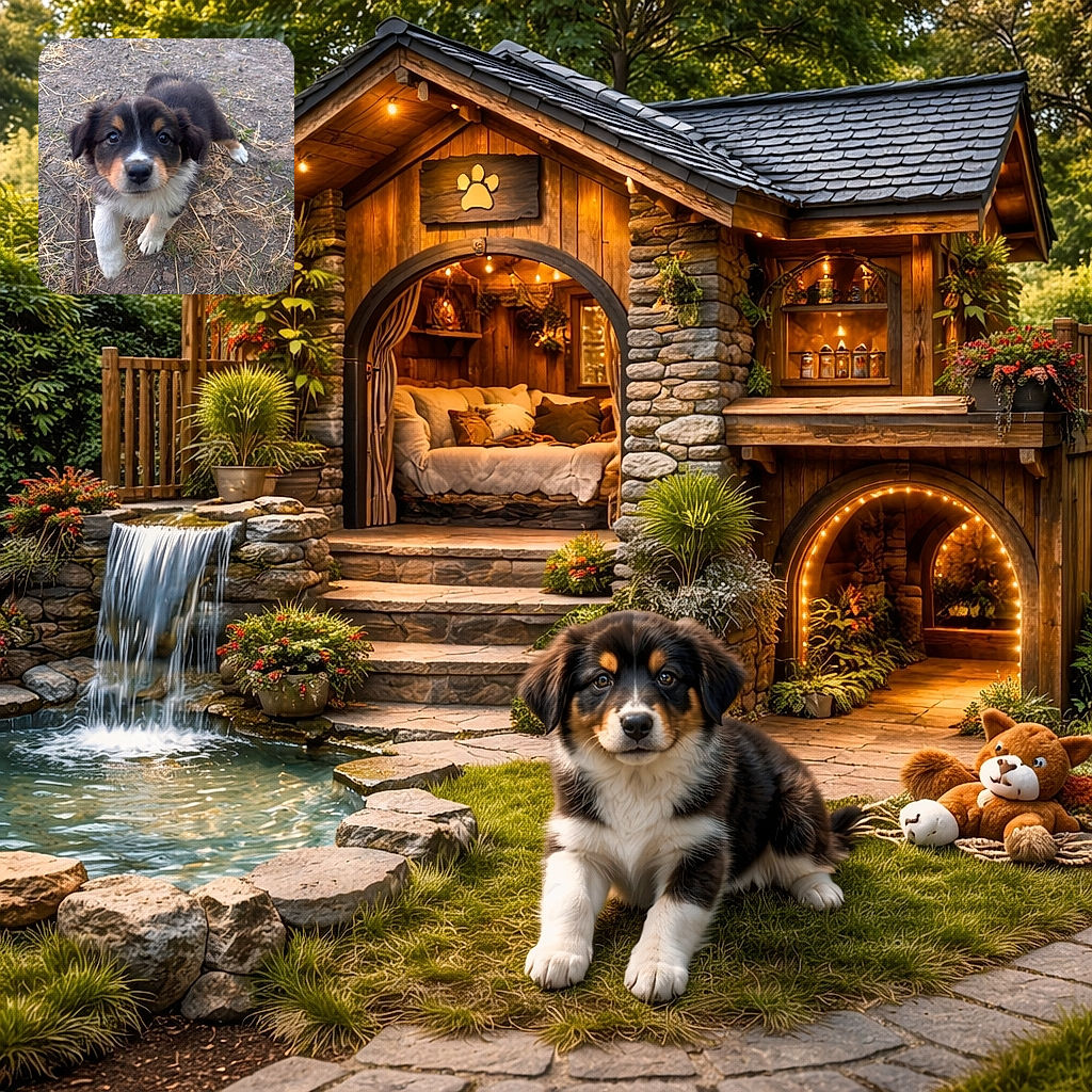 An adorable puppy with soulful eyes takes a curious step forward on a rough patch of earth strewn with twigs and dry grass, looking ready to melt hearts and maybe chase a stick or two.
