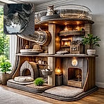 A skeptical tabby giving the camera the full 'you woke me for this?' glare while loafing on the carpet, stripes perfectly aligned and whiskers at maximum attitude.