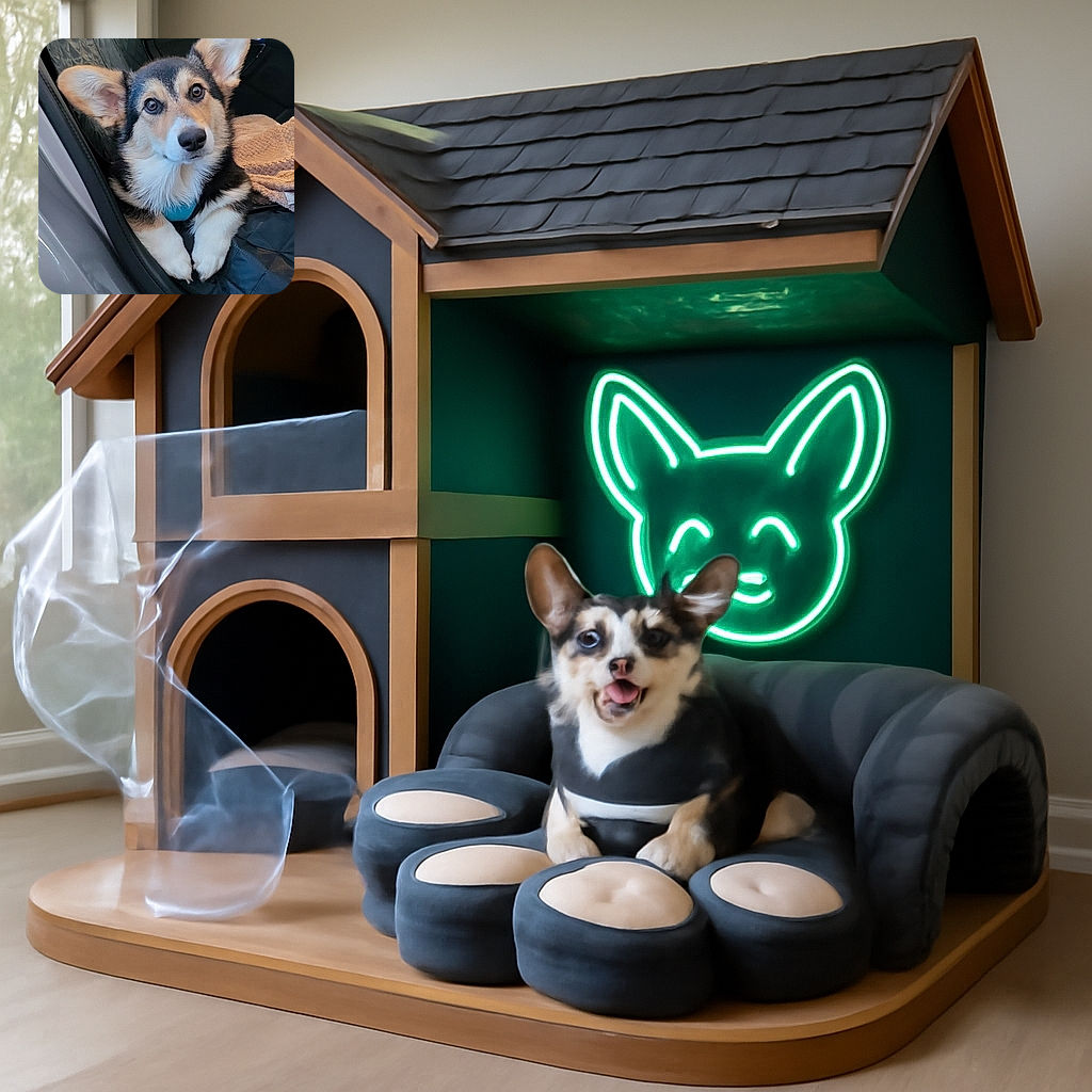 A charming corgi puppy lounges comfortably on a car seat, looking up with big, soulful eyes and oversized ears that make it look adorably alert. The cozy interior and soft blanket add warmth to the scene, capturing a perfect moment of canine cuteness and curiosity.