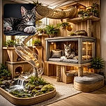 A regal tabby kitten lounges comfortably on a soft dark blanket, its pink paw pads and striped fur in sharp focus against a smooth, dark background, exuding a calm and confident feline charm.