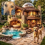A close-up shot of a curious dog with soulful eyes and a big nose, leaning in close as if to say, 'Hey, pay attention to me!' The background shows a cozy indoor setting with a couch and some casual clothing, adding to the homey vibe.