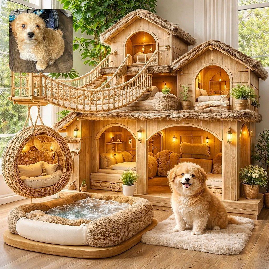 A fluffy little puppy stares up with big wet eyes and a slightly blurry, earnest nose — like it just heard the word 'treat' and forgot how to be photogenic.