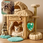 A cozy, slightly blurry photo of a small dog snuggled up in blankets with a blue-green fuzzy throw. Text overlay in bright blue reads 'Momma's Sweetheart' with a cute heart doodle, adding a warm, loving vibe to this sleepy pup's portrait.