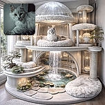 A fluffy white cat stares like a moody little philosopher, whiskers proudly splayed, one paw draped like it pays rent for the couch. Moody low light gives the scene dramatic vibes — it clearly knows it looks majestic.