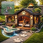 A noble German Shepherd is claiming the backyard like it paid rent — lounging on a patch of grass with a scuffed basketball and a lonely shoe as trophies while the chain-link fence and houses stage-manage from the background.