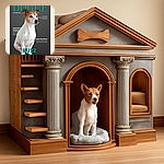 A magazine cover featuring a cute dog named Buzz posing against a plain gray background with various French text overlays promoting dog-related content, including tips and accessories.