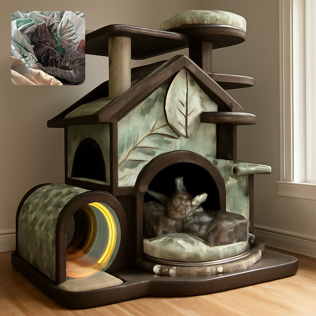 Two adorable kittens are cozily snuggled up together, wrapped in soft, patterned blankets, peacefully sleeping and sharing warmth in a quiet, comfy nest.