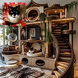 A dignified Siamese cat lounges on a vivid red floral blanket, staring into the camera with icy blue eyes and the unmistakable expression of a tiny feline aristocrat judging everyone in the room.