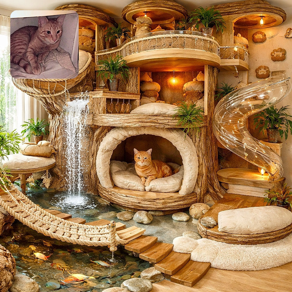 A chonky orange tabby squeezed into a little cubby, curled on a towel with enormous curious eyes and twitchy whiskers — flash makes the stripes pop and gives the scene a slightly guilty laundry-hiding vibe.